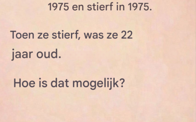 Raadsel: Deze vrouw werd geboren in 1975