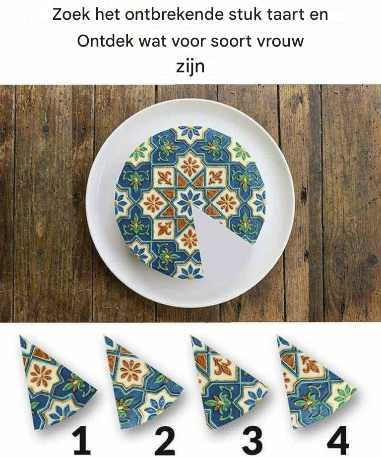 Vind het ontbrekende stuk taart om te laten zien wat voor vrouw je bent.
