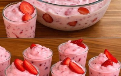 An easy strawberry dessert to prepare in 2 minutes