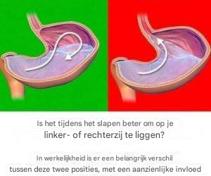 Op welke kant kan je beter slapen?