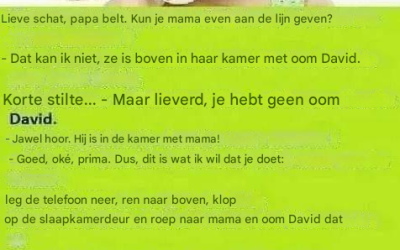 Grapje van de dag: mama en oom David