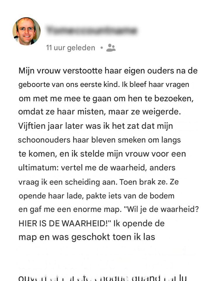 Mijn vrouw heeft haar ouders verstoten nadat onze zoon was geboren – vijftien jaar later vertelde ze me de schokkende waarheid