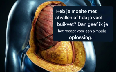 Heb je moeite met afvallen en veel buikvet? Dan geef ik je een simpel oplossingsrecept.