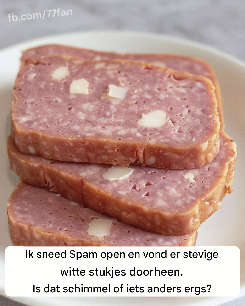 Dus… je opende een blikje spam en zag witte brokken
